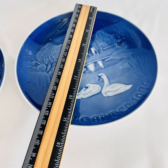 Set of 2 Royal Copenhagen In Congress July 4 1776 and Jule After 1974 Plate Lot - Picture 6 of 11